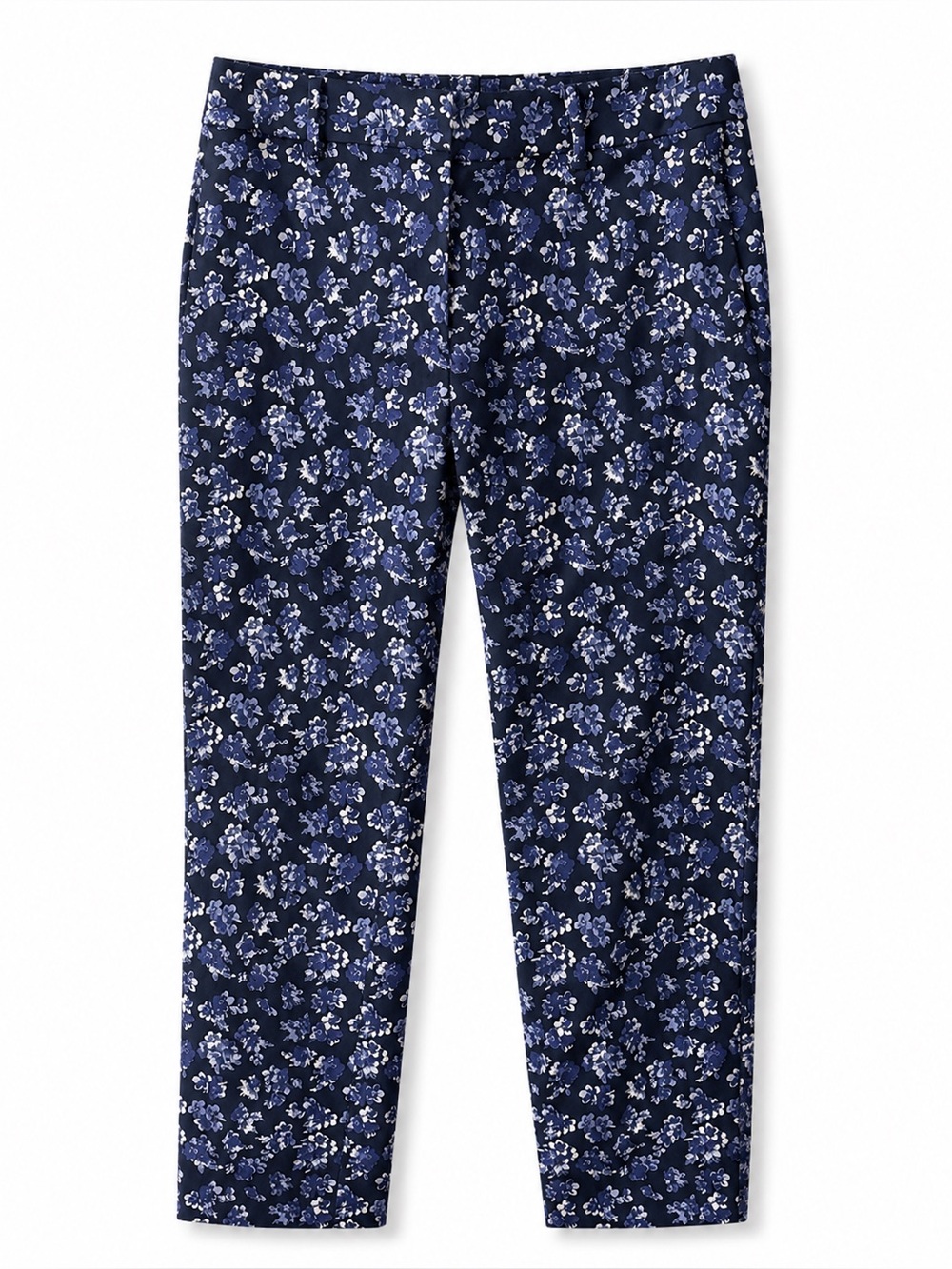 Club Monaco Blue Floral Straight Leg Pants Trousers size 4 - Ralph Lauren Era
